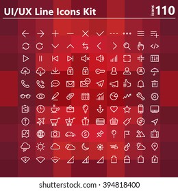 UI And UX Big Bold Line Icons Kit