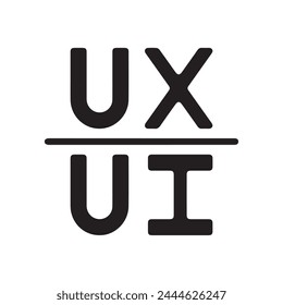 UI UX diseño de icono de línea negra