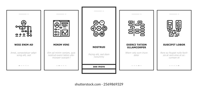 ui ux design agency user develop onboarding mobile vector phone button, marketing website, web app, mobile office, computer wireframe ui ux design agency user develop illustrations