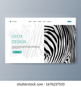 Diseño Ui UX. Concepto de diseño con carácter y lugar de texto. Se puede usar para banner web, infografías, imágenes de héroes. Ilustración vectorial aislada en fondo degradado. Plantilla de página de inicio para el sitio