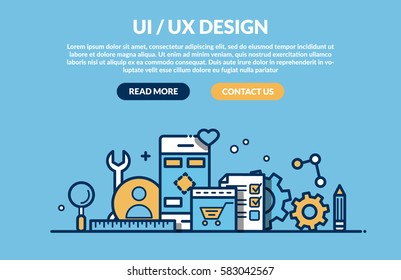 UI UX Design concept for web site. Vector