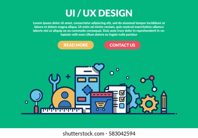 UI UX Design concept for web site. Vector