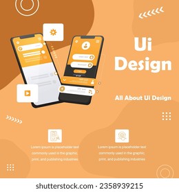 Ui Ux design elements collection representations of user experience and app interface 