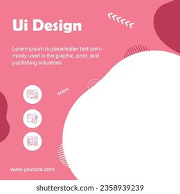Ui Ux design elements collection representations of user experience and app interface 