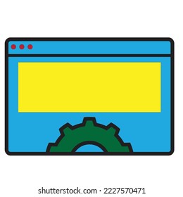 Ein UI-UX-Design mit Fanggerät - Technology Icon , Benutzeroberfläche und Erlebnis-Vektorgrafik 