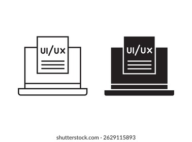 Ui Ux design icon isolated on white background