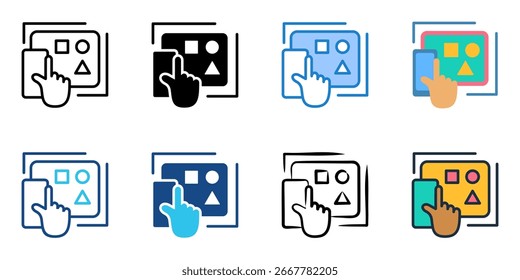 UI UX Design icon set multiple style collection 
