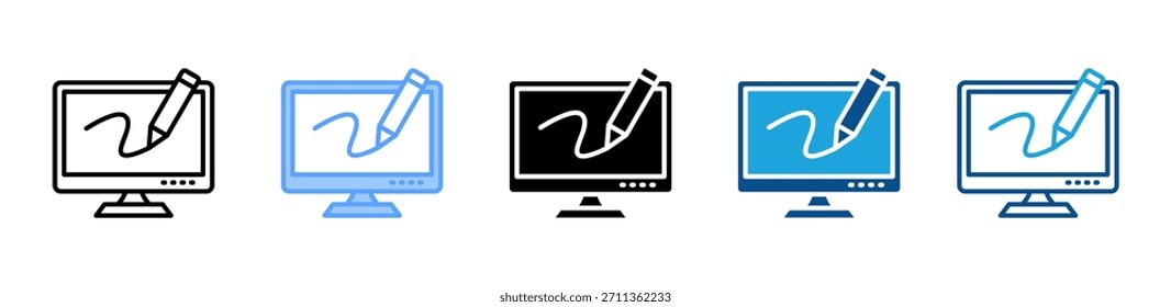 Conjunto de iconos de diseño Ui y Ux colección de estilos múltiples
