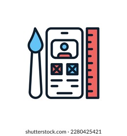 UI UX Design icon in vector. Illustration