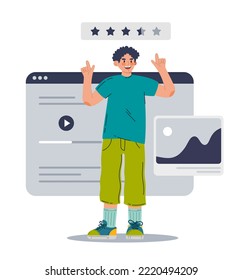 Ui ux designer arrangement interface elements of the application and sites. Vector illustration 