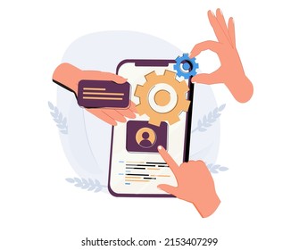 UI and UX designers creating functional web interface design for websites and mobile apps. Digital wireframing process concept. Colored flat vector illustration isolated on white background