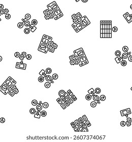 ui ux digital develop code app vector seamless pattern thin line illustration