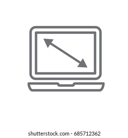 UI or UX High or low res image icon