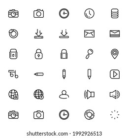 Icono UX de interfaz de usuario o logotipo símbolo de signo aislado ilustración vectorial - Colección de iconos vectoriales de estilo negro de alta calidad
