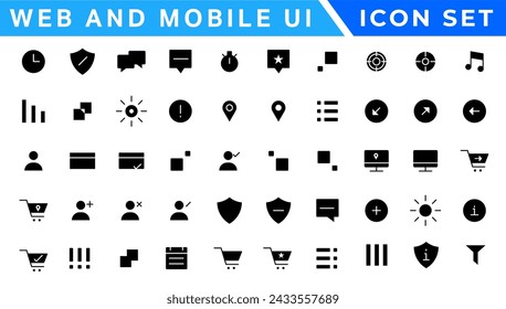 UI UX Icon mega set, user interface iconset collection