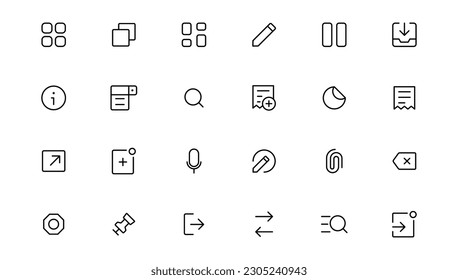 Ui ux icon set, user interface iconset collection.
