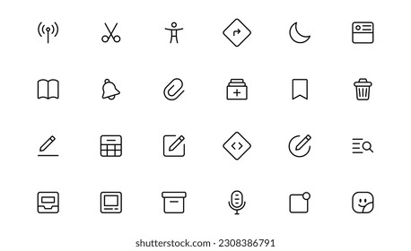 conjunto de iconos Ui ux, colección de iconos de interfaz de usuario.
