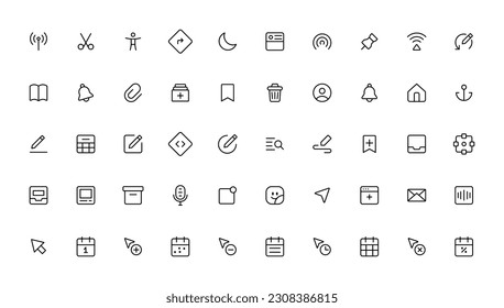 Ui ux Icon Set, Benutzeroberfläche iconset Sammlung.

