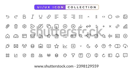 Ui ux icon set, user interface icon set collection.