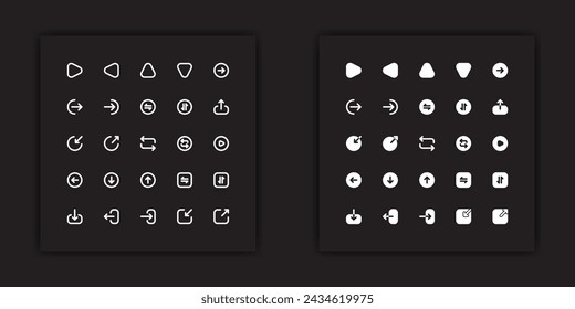 UI UX Icons Design. Icon pack for ui ux design