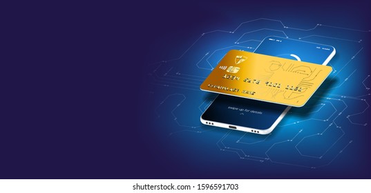 UI, UX, KIT presentation. Mockup digital technology transfer pay. mobile payment, Isometric online payment online concept. Internet payments, Vector illustration the payment using a smartphone