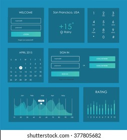 UI UX kit. Vector illustration