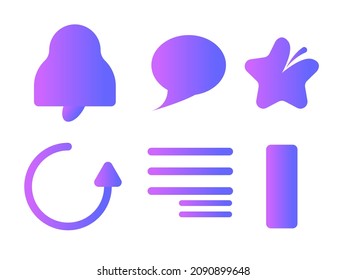 UI UX modern element icon set pack vector illustration. 