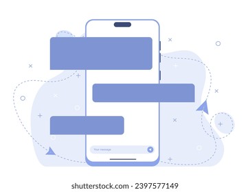 UI UX, Online chatting using a smartphone, Communication using devices.