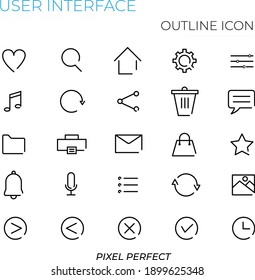 UI UX Set Line Icon User Interface is good for App, Website and Social Media Insight