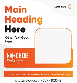 UI UX Style Graphic Post Design with Image Placeholder