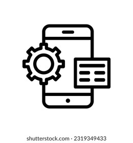 Icono de línea delgada UI UX - Marketing digital - AVISO EDITABLE - Vector EPS