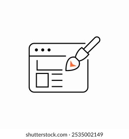 vetor de sinal de ícone de design da web do ux da ui