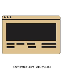 A UI (UX )web design - Internet Illustration , vector 