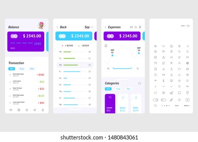 UI vector Bank payment system
