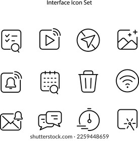 conjunto de iconos vectoriales de la interfaz de usuario, colección moderna de símbolos sólidos, paquete de pictogramas de estilo relleno. Señales, ilustración del logotipo.
