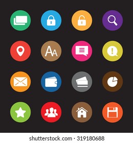 UI vector icons set for web and mobile