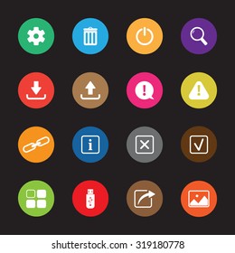 UI vector icons set for web and mobile