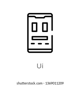 ui vector line icon. Simple element illustration. ui outline icon from mobile app concept. Can be used for web and mobile