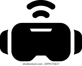 UI virtual glasses Vector Icon Illustration. Glyph Style