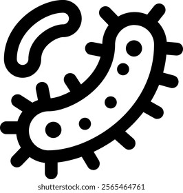 UI Virus Vector Icon Illustration. Line Style
