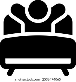 UI wake up Vector Icon Illustration. Glyph Style