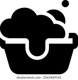 UI Wash Vector Icon Illustration. Glyph Style