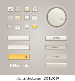 UI Web Elements: Buttons, Switchers, On, Off, Player, Audio, Video