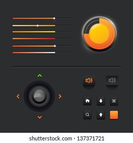 UI Web Elements: Buttons, Switchers, On, Off, Player, Audio, Video