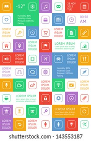 Ui and web elements including flat design. EPS10 vector illustration.