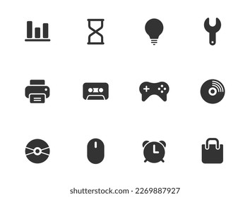 i Web-Symbole einzeln auf weißem Hintergrund. ii glyph-Icon-Set für Web-, Mobile-Apps, i-Design und Werbebranche