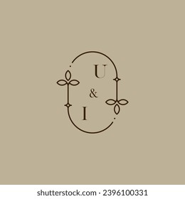 UI wedding initial logo in high quality professional design that will print well across any print media