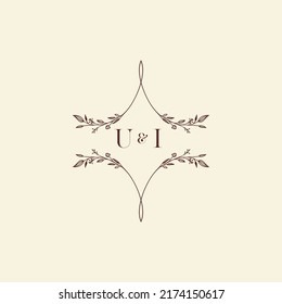 UI wedding initial logo letters in high quality professional design that will print well across any print media