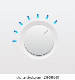 Ui white knob. Vector