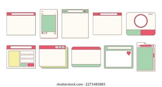 UI Window Tab Vector Set